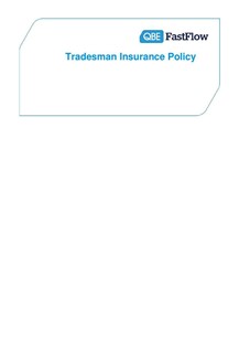 ARCHIVED - PTRA120816 Fastflow Tradesman Insurance Policy (Imarket) (PDF 721Kb)