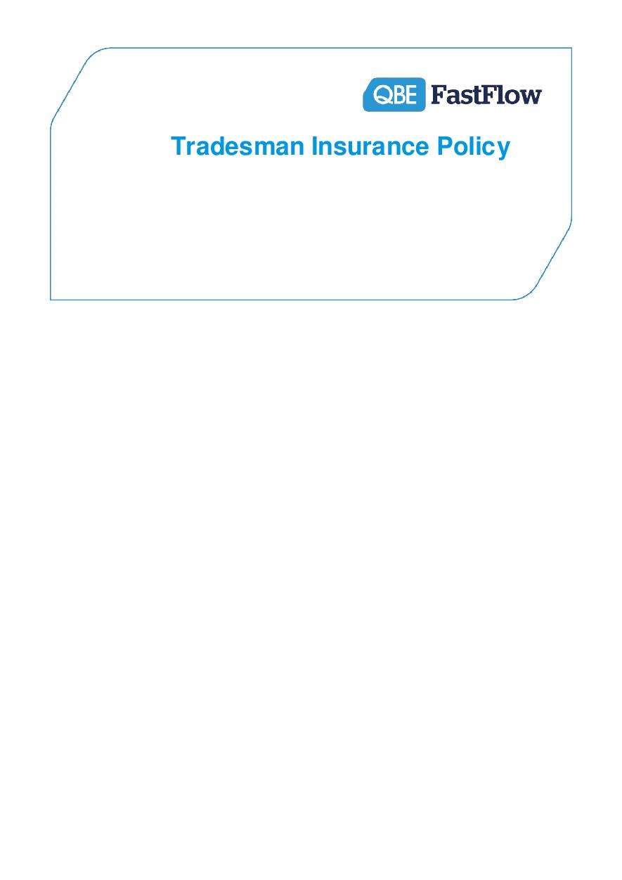 ARCHIVE - PTRA050614 FastFlow Tradesman Insurance Policy (PDF 963Kb)