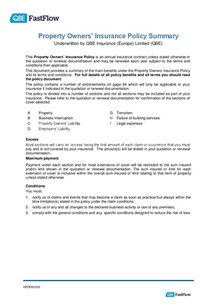 ARCHIVE - KPOF031015 FastFlow Property Owners Policy summary