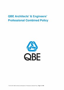 ARCHIVE - PJAS120816 QBE Architects' and Engineers' Professional Combined Liability Policy