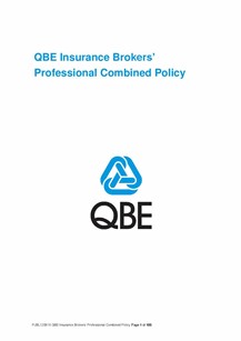 ARCHIVE - PJBL120816 QBE Insurance Brokers' Professional Combined Liability Policy