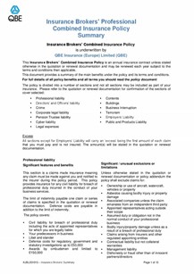 ARCHIVE - KJBL051015 Insurance Brokers' Professional Combined Summary