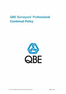 ARCHIVE - PJCT120816 QBE Surveyors' Professional Combined Liability Policy