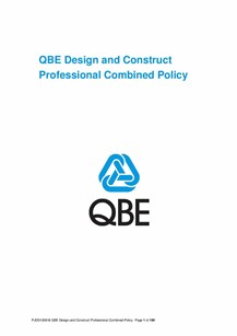 ARCHIVE - PJDD120816 QBE Design and Construct Professional Combined Liability Policy