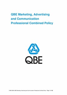 ARCHIVE - PJME120816 QBE Marketing Advertising and Communication Professional Liability Policy