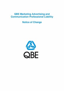 ARCHIVE - NJME120816 QBE Marketing Advertising and Communication Professional Liability - Notice of change