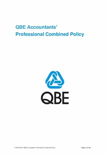 ARCHIVE - PJPB120816 QBE Accountants' Professional Combined Liability Policy