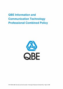 ARCHIVE - PJPV120816 QBE Information Communication Technology Combined Liability