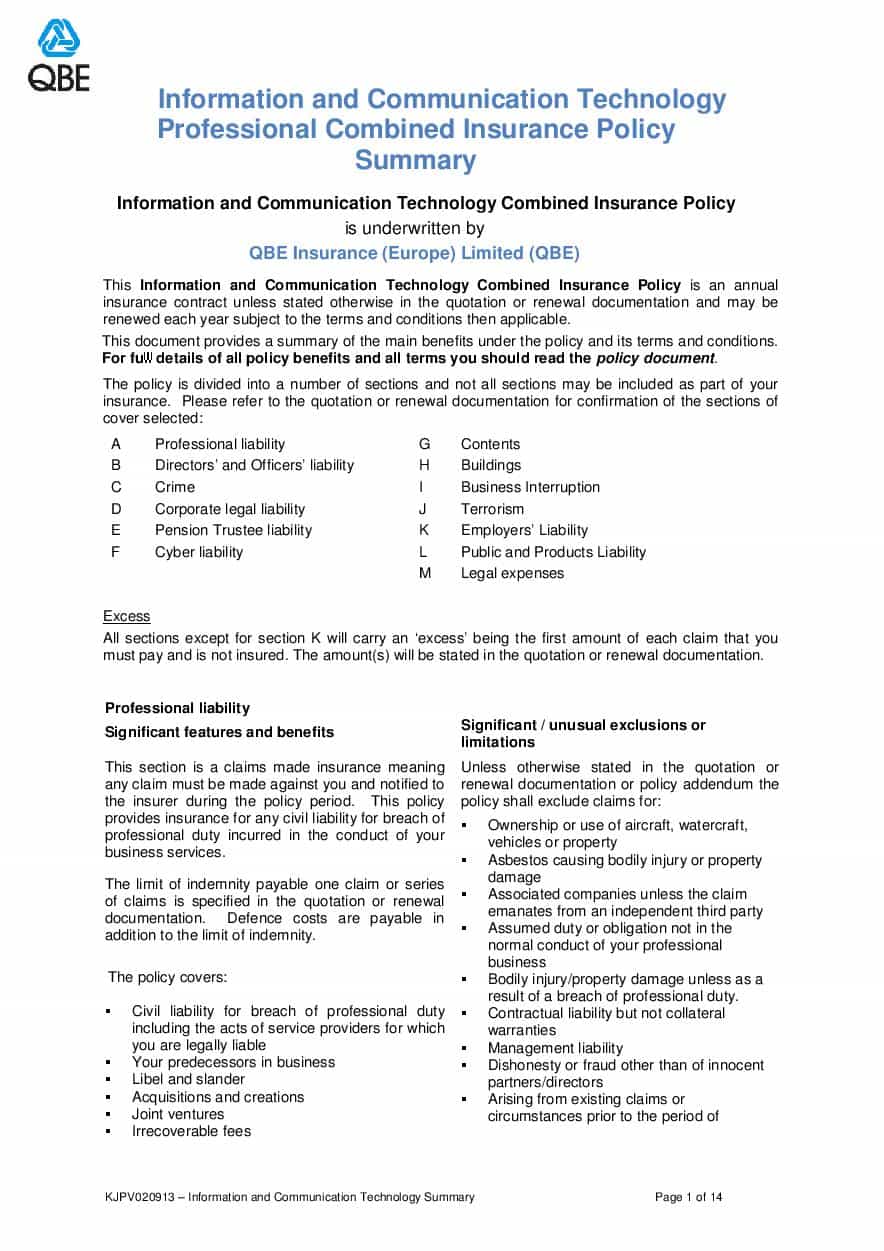 ARCHIVE - KJPV020913 Information and Communication Technology Professional Combined Summary