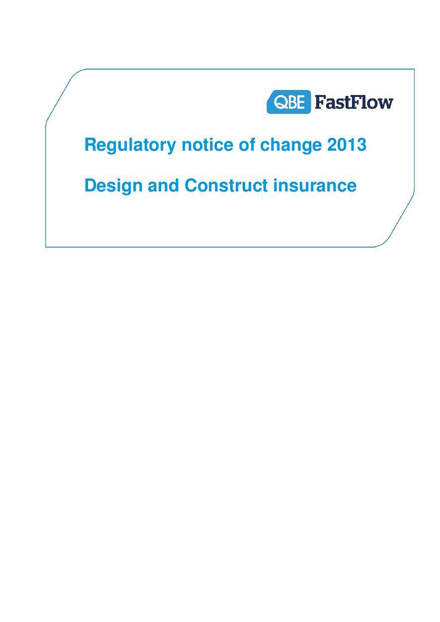 (NFFW030913) FastFlow Regulatory Notice of Change 2013 (PI) DC QBE