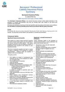 ARCHIVED - KJPL030515 Surveyors' Professional Liability Summary