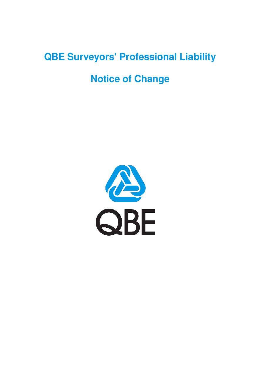 NJPL120816 QBE Surveyors' Professional Liability Notice of Change
