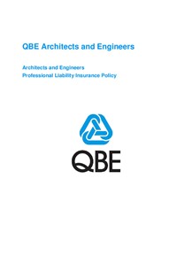 ARCHIVE - JPR020913 QBE Architects' and Engineers' Professional Liability Policy