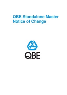 ARCHIVE - QFFF040515 QBE Standalone Professional Liability Notice of Change