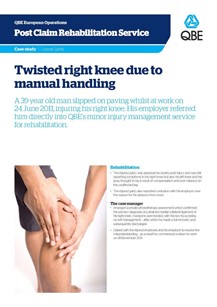 Twisted right knee due to manual handling (PDF 1.2Mb)