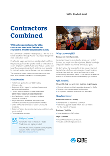 Contractors Combined: SME product sheet