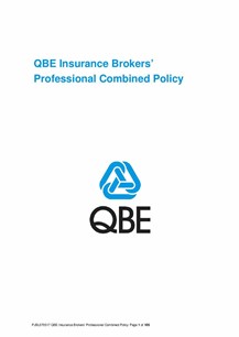 ARCHIVE - PJBL070517 QBE Insurance brokers professional combined liability Policy