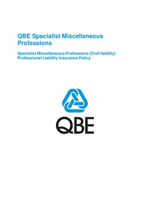PJPJ050517 QBE Specialist Miscellaneous Professional Liability Policy