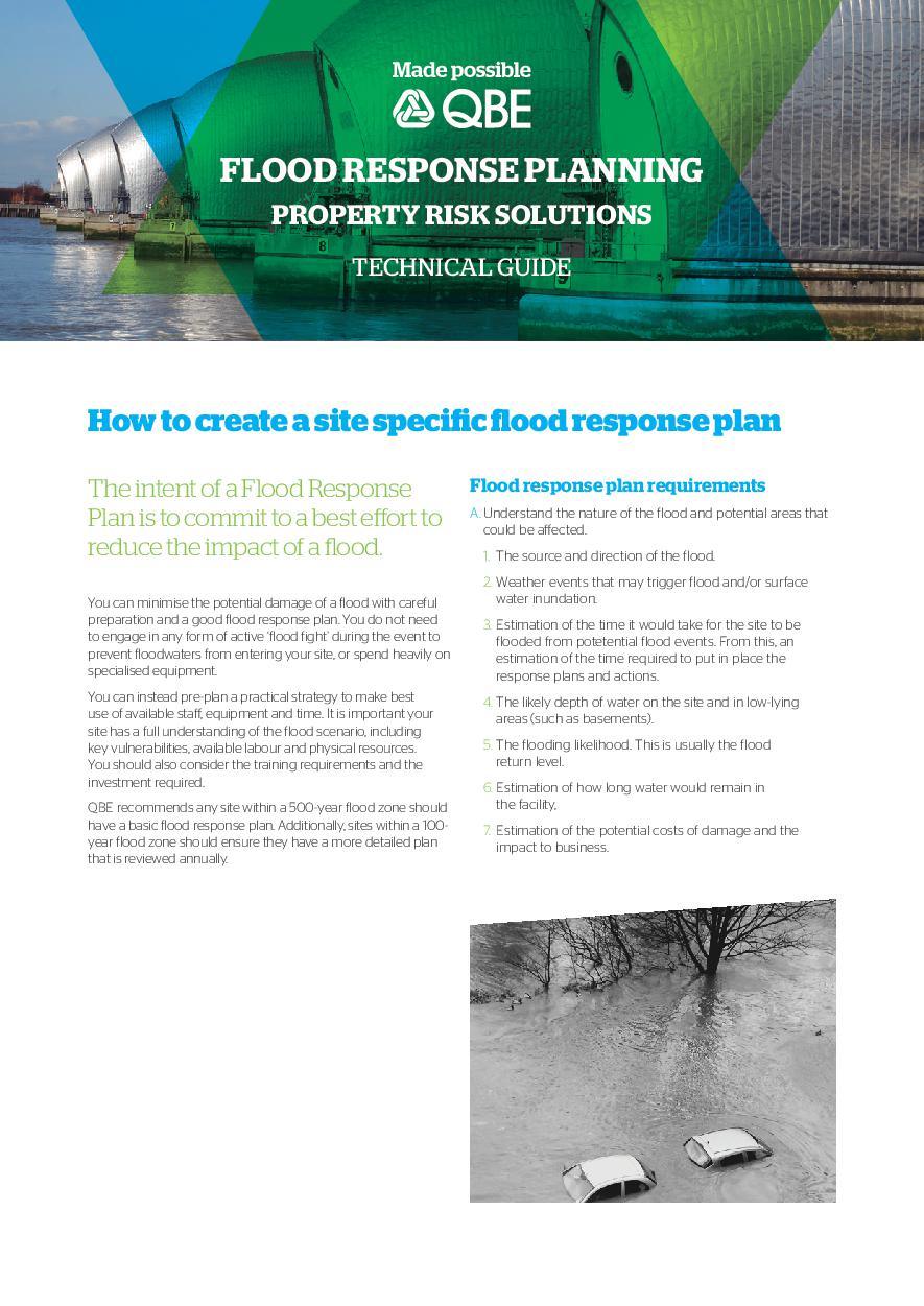 Flood Emergency Response QBE European Operations Flood Emergency Response QBE European Operations