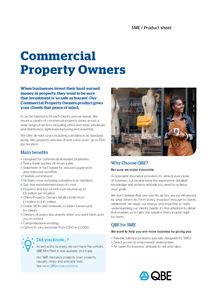 Commercial Property Owners: SME product sheet