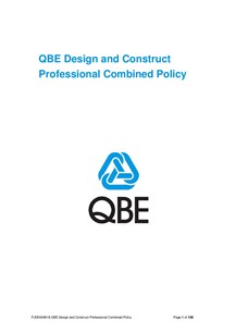 (PJDD080418) QBE Design and Construct Professional Combined Liability Policy