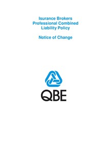 NJBL250518 QBE Insurance brokers professional combined liability Notice of Change