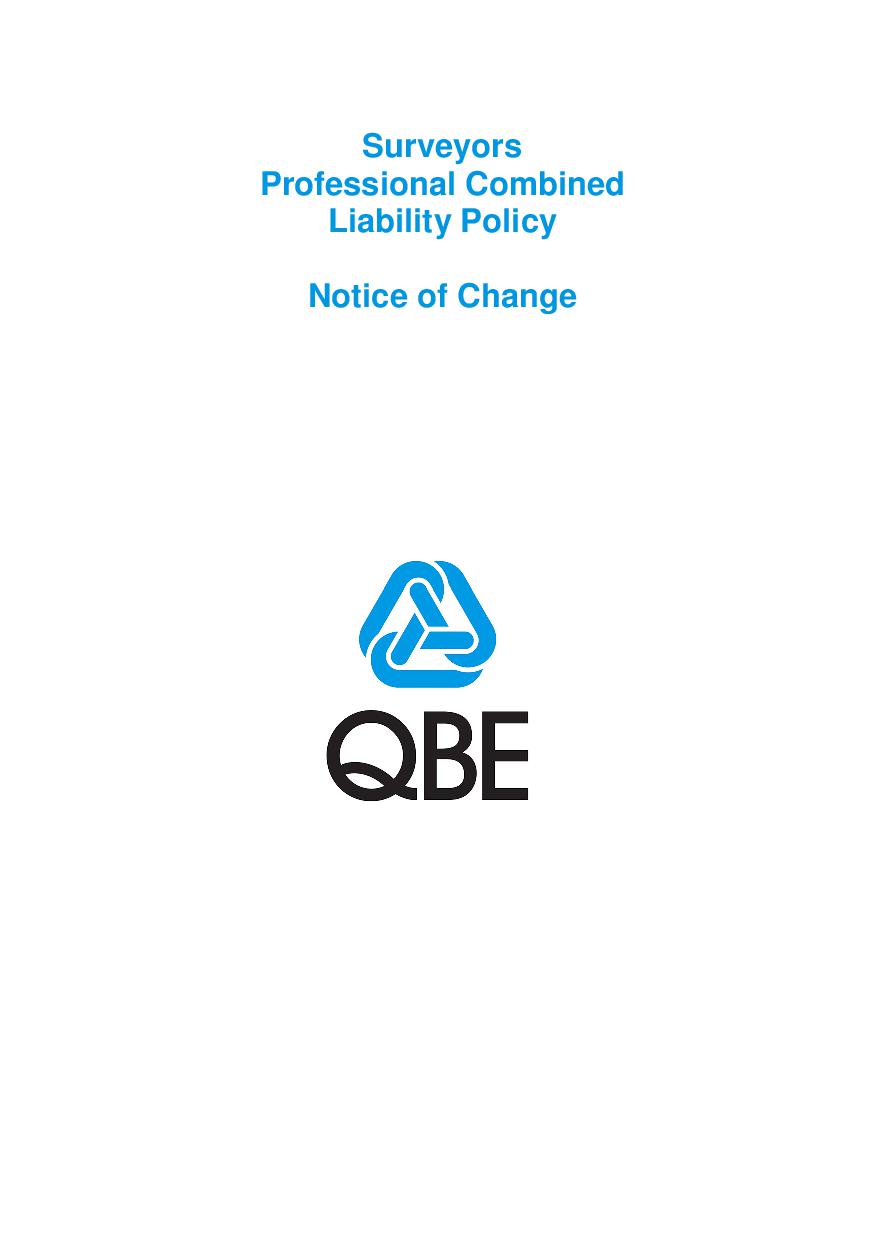 NJCT250518 QBE Surveyors Professional Combined Liability Notice of Change