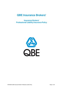 PJPK250518 QBE Insurance Brokers Professional Liability Policy