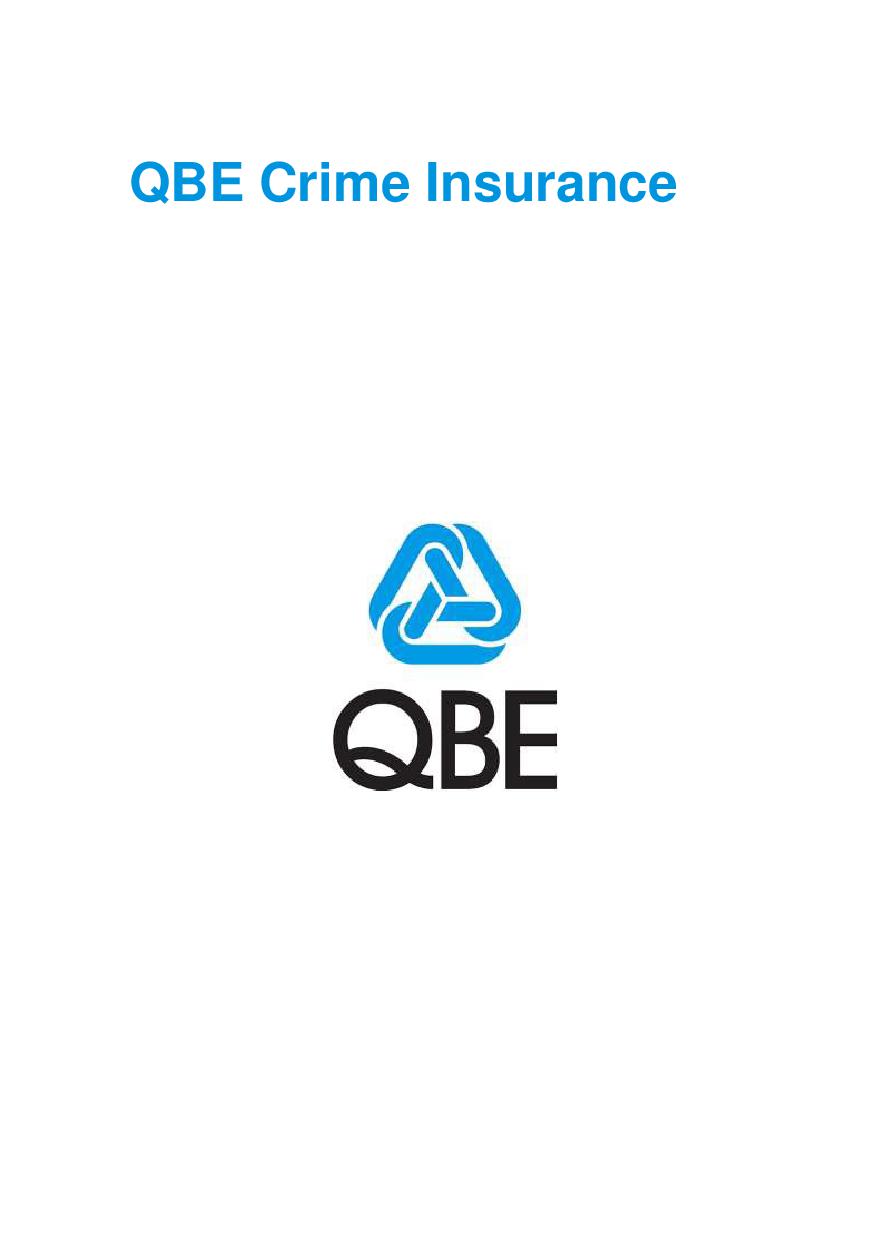 PCRS250518 QBE Crime Insurance Policy