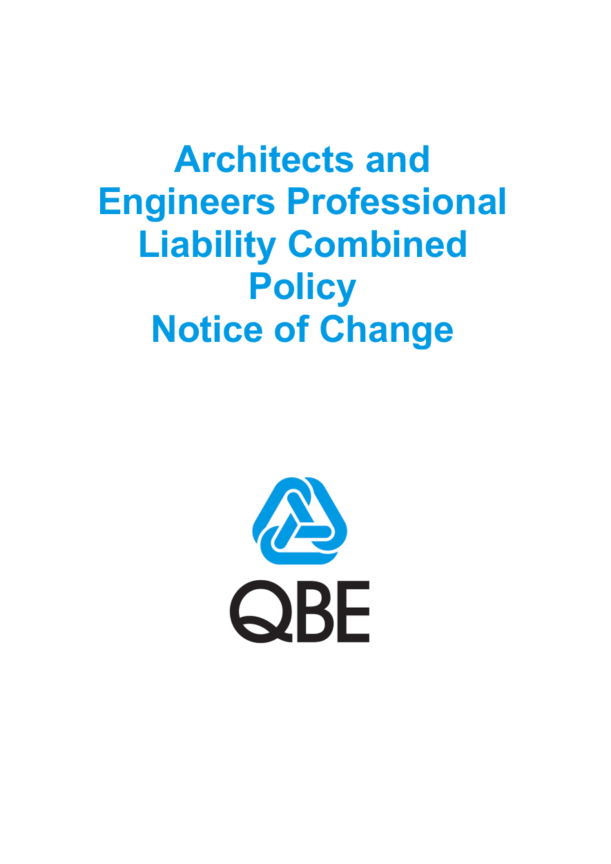 NJAS010922 Architects and Engineers Professional Liability Combined  Notice of Change