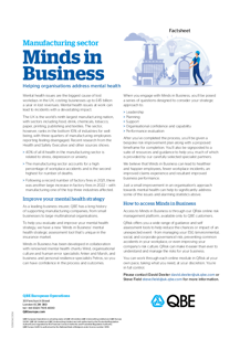 QBE Minds in Business: Helping Manufacturing sector organisations address mental health