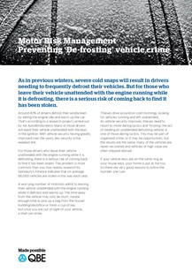 Preventing ‘De-frosting’ vehicle crime