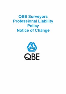 NJPL060819 QBE Surveyors Professional Liability Policy   Notice of Change