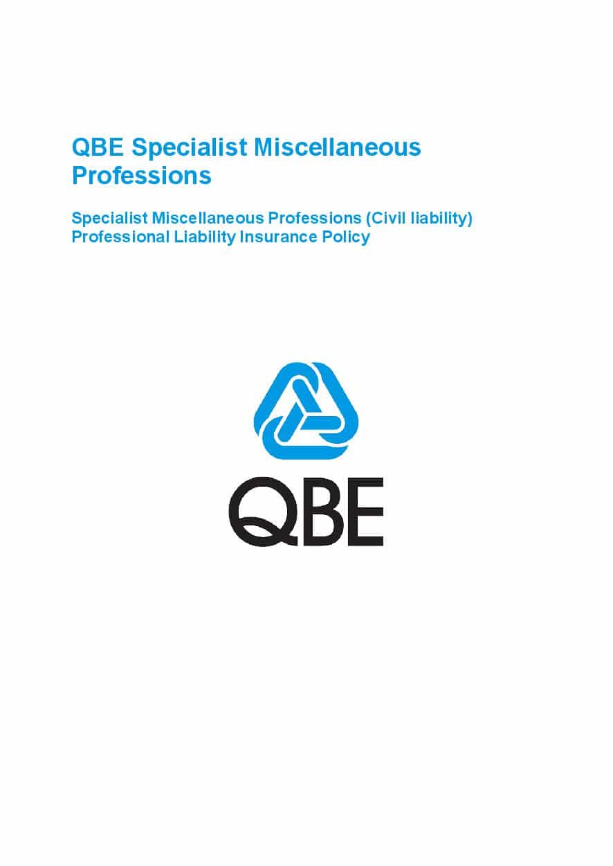 PJPJ060819 QBE Specialist Miscellaneous Professional Liability Policy