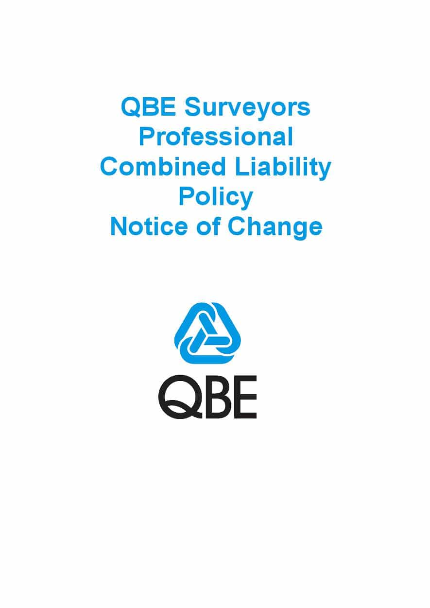 NJCT090819 QBE Surveyors Professional Combined Liability Policy   Notice of Change