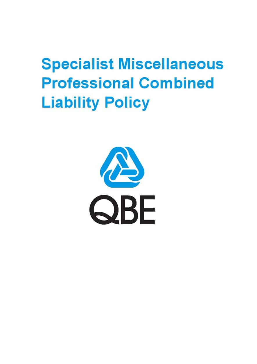 PJPU090819 QBE Specialist Miscellaneous Professional Combined Liability Policy
