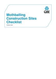 Mothballing Construction Sites Checklist