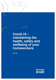 Covid-19 – maintaining the health, safety and wellbeing of your homeworkers 
