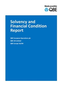 QBE European Operations Single Group Solvency and Financial Condition Report - 2019