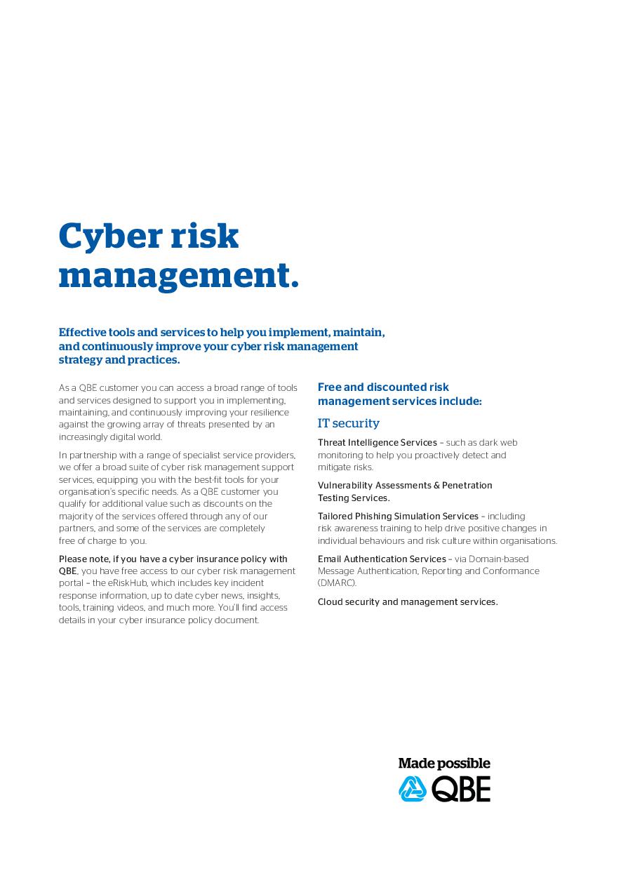 Cyber Risk Management Services