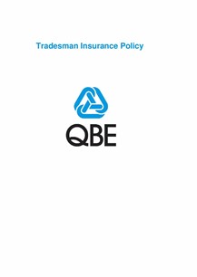 ARCHIVED - PTRA120620 Tradesman Insurance Policy (Imarket)