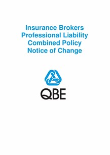 NJBL100520 Insurance Brokers Professional Liability Combined Notice of Change