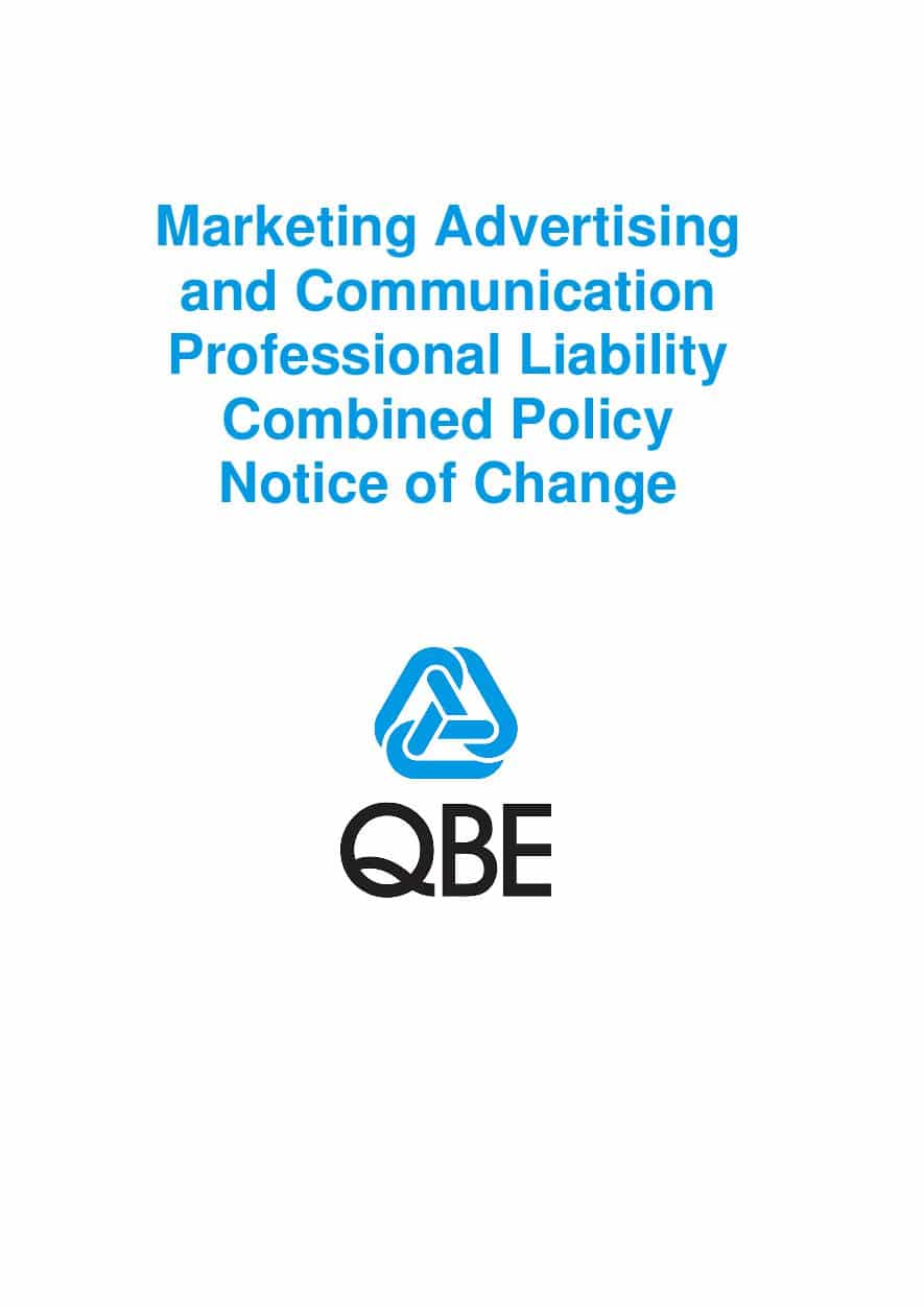 NJME100520 Marketing Advertising and Communication Professional Liability Combined Notice of Change