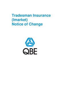 NTRA131120 Tradesman Insurance (Imarket) -  Notice of change