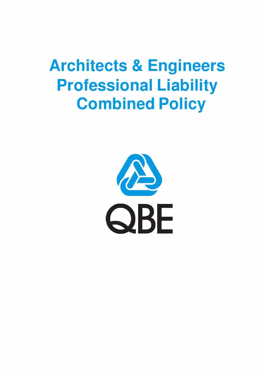 PJAS110121 QBE Architects & Engineers Professional Liability Combined Policy