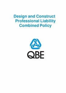 PJDD110121 QBE Design & Construct  Professional Liability Policy