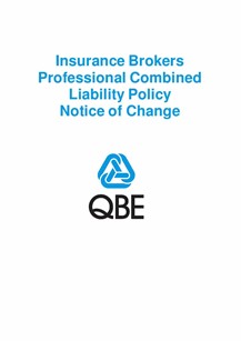 NJBL110121 Insurance Brokers Professional Combined Liability Notice of Change