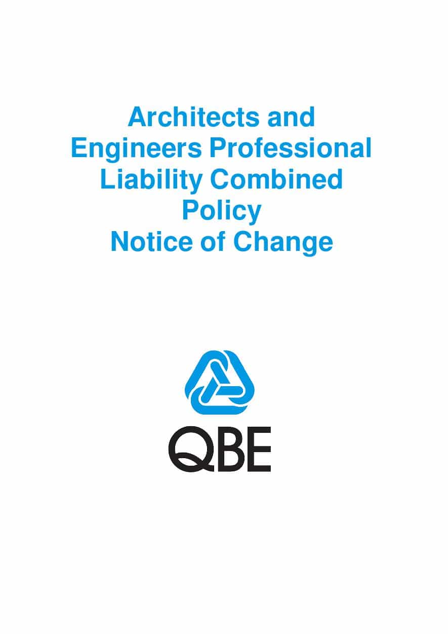 NJAS110121 Architects and Engineers Professional Liability Combined  Notice of Change