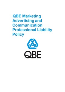 PJMF070121 QBE Marketing Advertising and Communication Professional Liability Policy