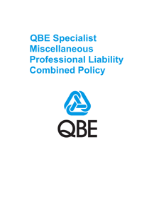 PJPU030325 QBE Specialist Miscellaneous PI Combined Policy Wording